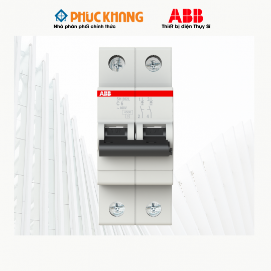 Cầu Dao MCB ABB 2P 4.5kA (SH202L)